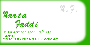 marta faddi business card